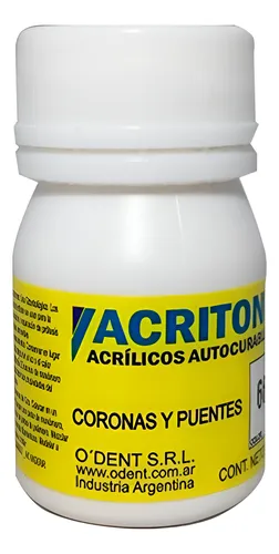ACRILICO AUTOCURADO / TERMOCURADO CORONAS Y PUENTES 20GR. NRO:62 - ACRITONE