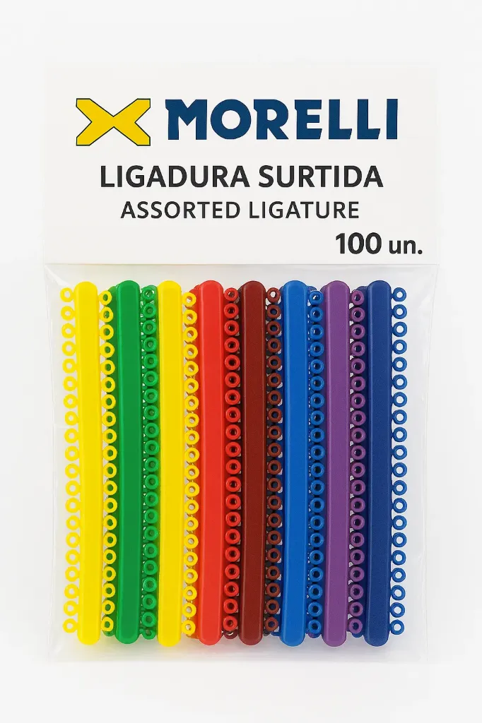 LIGADURA PEINE X100U (COLORES SURTIDOS/TRANSPARENTE) - MORELLI