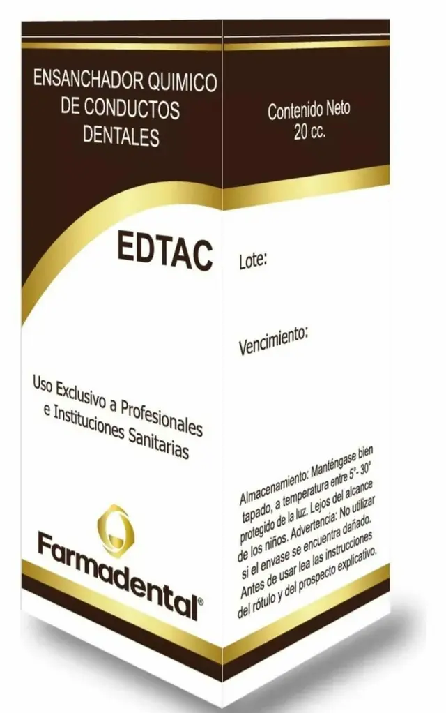 EDTAC (EDTA+Cetrimida) solución para ensanchar conductos x 15ml, FARMADENTAL