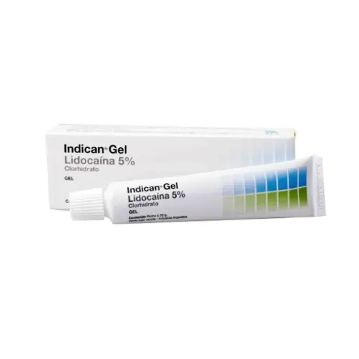 Anestesia Indican tópica en gel, Lidocaína Clorhidrato 5%, 20g, SIDUS